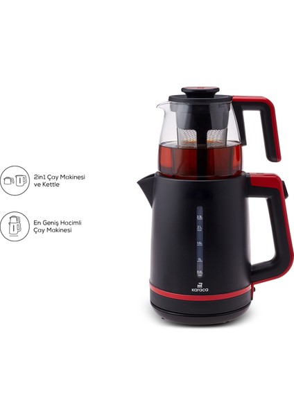 Maxi Tea XL 2in1 Cam Demlikli Çay Makinesi ve Kettle Cranberry fırsatları