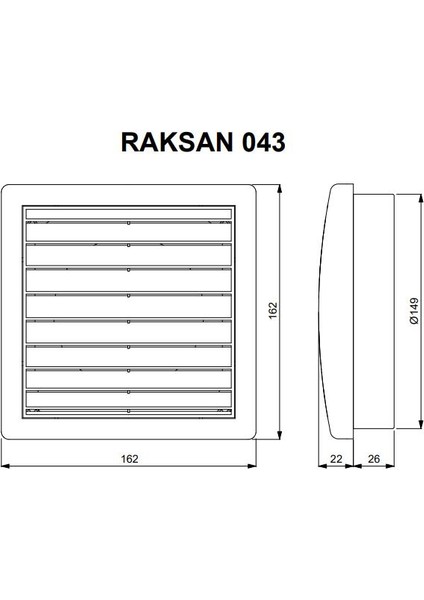 Raksan 043 Smart Düz Panjur