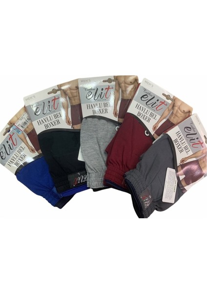 6'lı Tutku Elit Havlu Bel 1101 Düğmeli Erkek Boxer