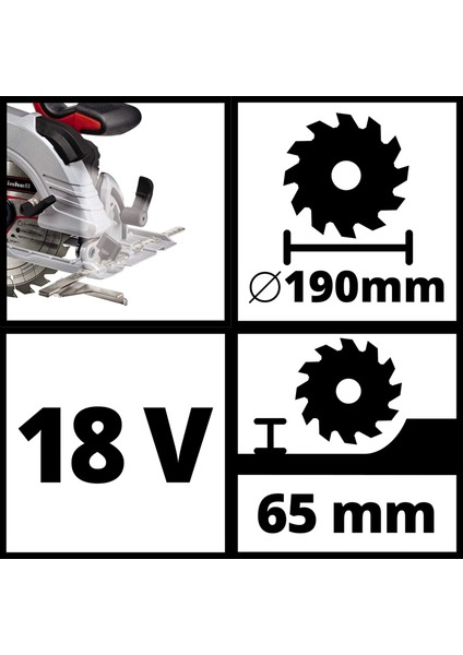 Te-Cs 18/190 Li Bl Kömürsüz Sunta Kesme Testeresi - 18V 5.2 Ah Çift Akü ve Twincharger Set