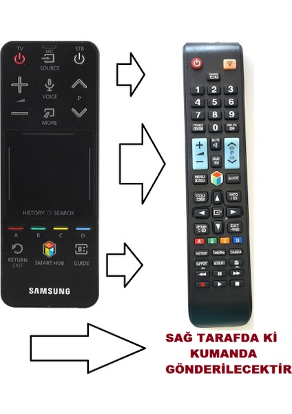 Samsung Dokunmatik Air Mouse Mause Sihirli Yerine Tuşlu Tüm Modellerine Uyumlu Akıllı Kumandası 1078
