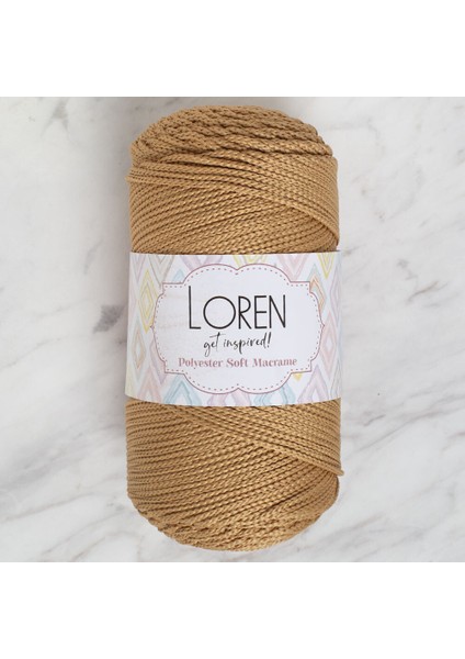 Polyester Soft Macrame Bej El Örgü Ipi - LM031