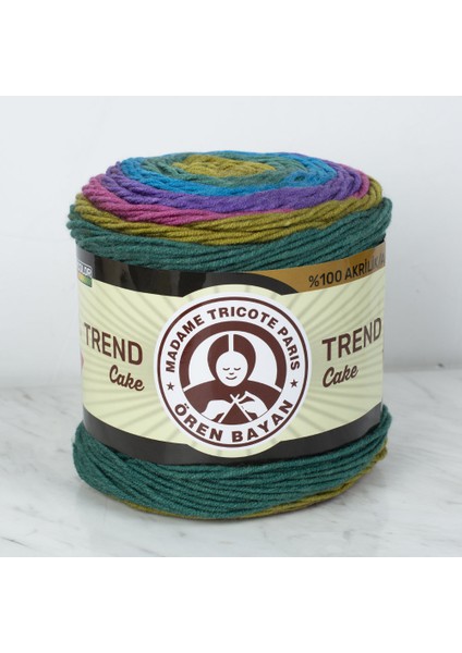 Örenbayan Trend Cake Batik 200 gr Ebruli El Örgü Ipi - 628