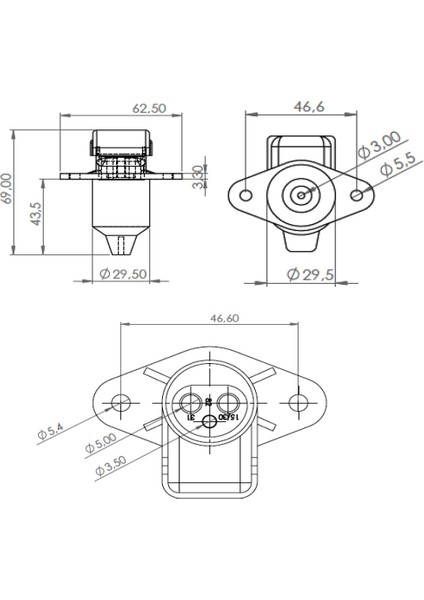Römork Fişi ve Soketi Terminalli Set Ürün - 3 Pin