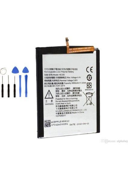 Nokıa 6 (2018) Batarya Pil Tamir Seti Hediyeli !!!