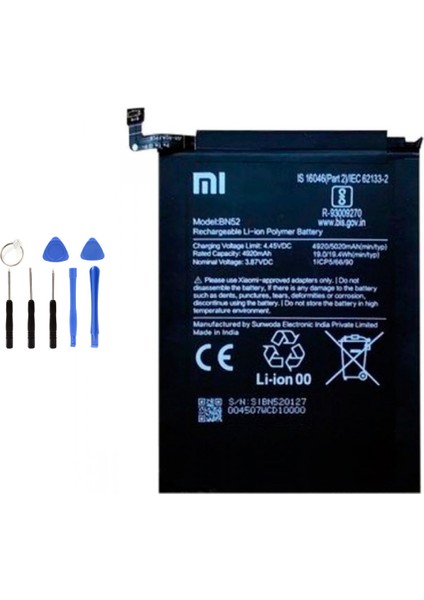 Xiaomi Redmı Note 9 4g Batarya Pil Tamir Seti Hediyeli !!!