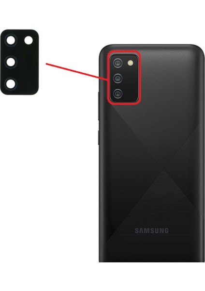 Samsung A02S A0205 Uyumlu Kamera Camı Lensi