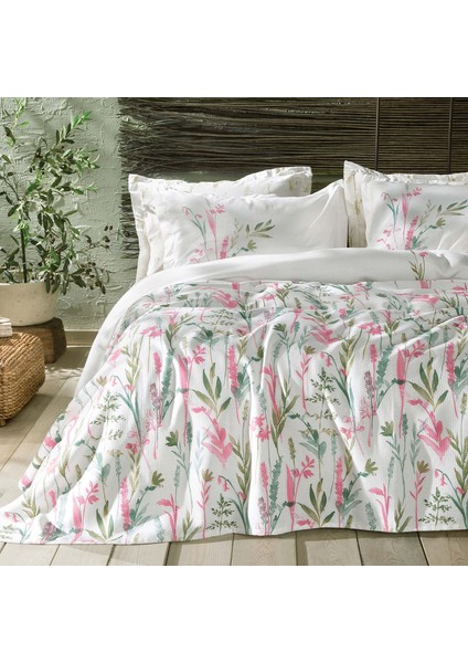 Bedding Hana Tek Kişilik Pike Takımı - Pembe