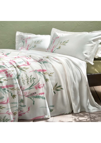 Bedding Hana Tek Kişilik Pike Takımı - Pembe