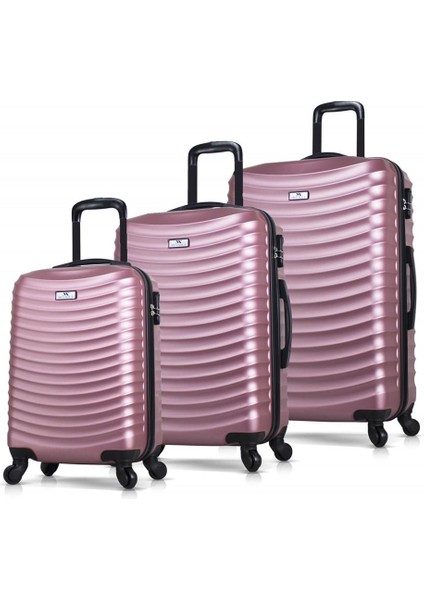 Force 3 Lü Valiz Seti Rose Gold