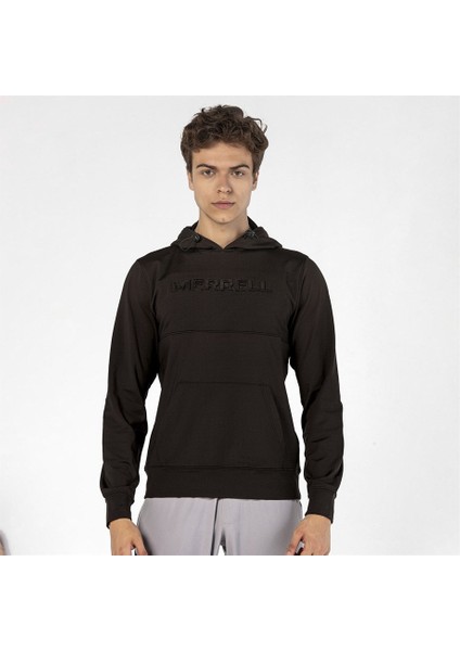 M2Shock 10010 Shock Kapüşonlu Normal Kalıp Baskılı Siyah Erkek Sweatshirt