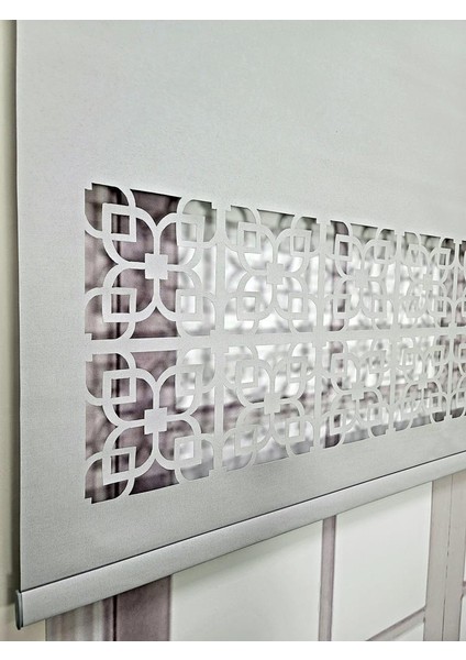 Stor Perde Desenli Lazer Kesim Kalın Kumaşlı ML105
