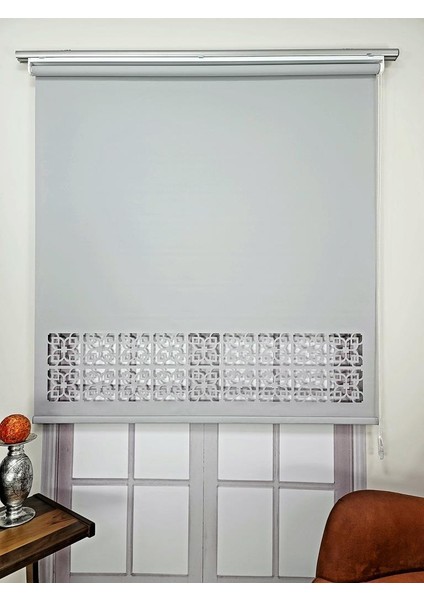Stor Perde Desenli Lazer Kesim Kalın Kumaşlı ML105