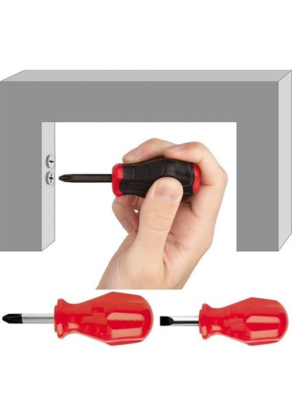 High-Torque 12'liAvuçiçi Düz-Yıldız Uçlu Tornavida Seti 716084