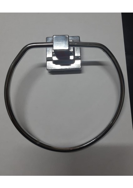 Piramit Yapışkanlı Yuvarlak Havluluk - Metal Havlu Askısı