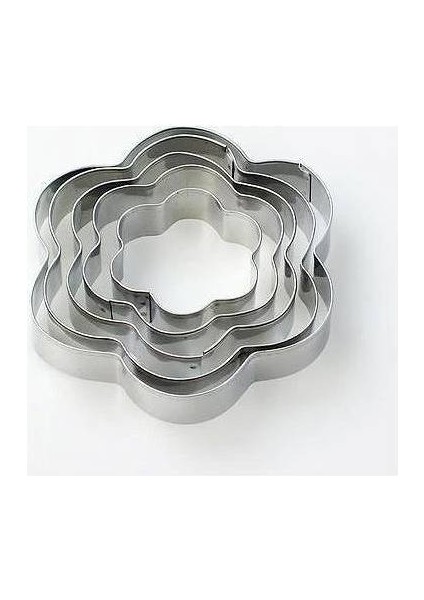 Çiçek Kurabiye Kalıbı Metal 5 Parça