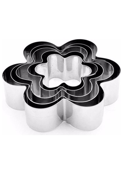 Çiçek Kurabiye Kalıbı Metal 5 Parça fiyatları