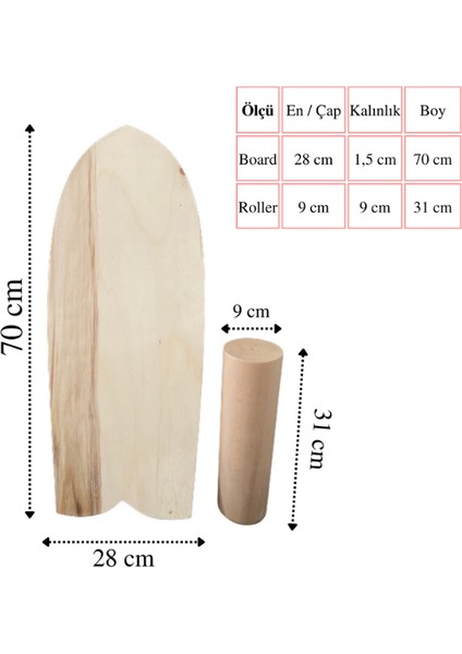 Denge Tahtası - Ahşap Denge Tahtası (Wooden Balance Board)