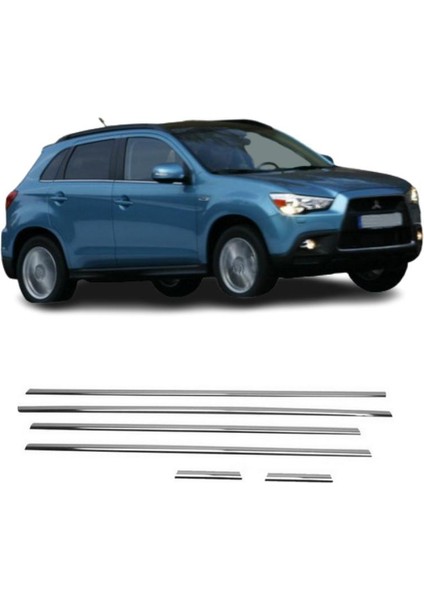 A&G Tuning Mitsubishi Asx Krom Cam Çıtası 2011 Sonrası 6 Parça P.çelik