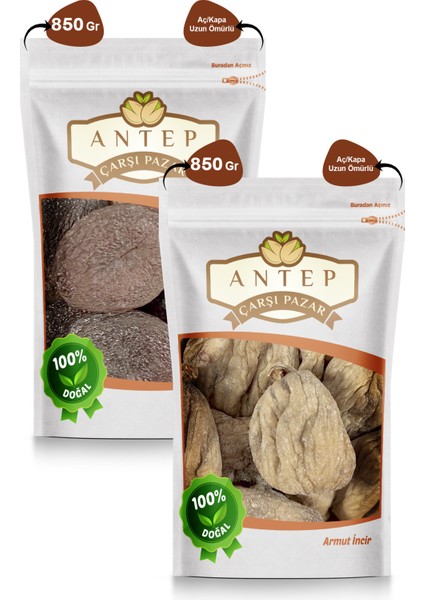 Antep Çarşı Pazar Gün Kurusu Kayısı Jumbo Kabaaşı 850  gr  | Armut Incir 850  gr