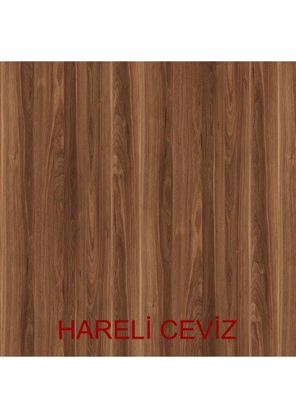 Setli Duvar Rafı 160 cm Hareli Ceviz (Mat)