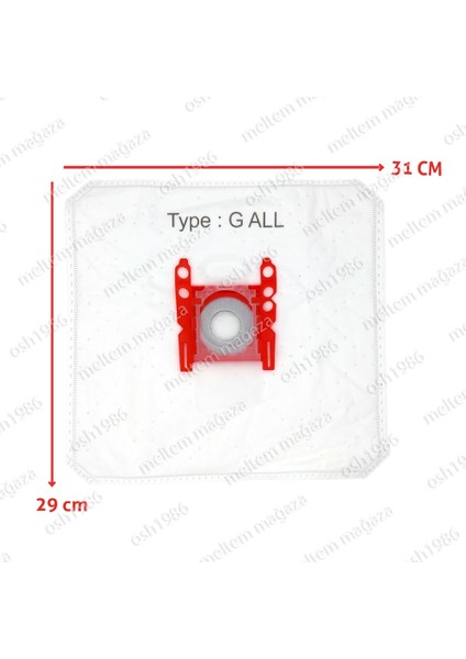 Bosch Uyumlu Bsgl 31266 Süpürge Type G All Toz Torbası 8 Adet Kutulu