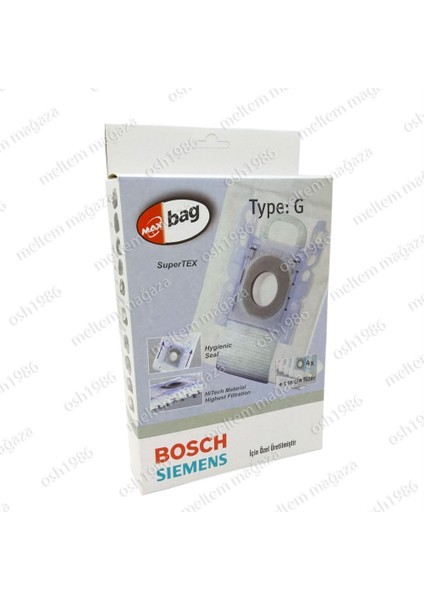 Siemens Uyumlu Vs 06GP 1266 Elektrikli Süpürge Kutulu Toz Torbası