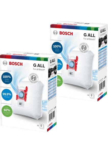 Siemens Uyumlu Vs 04G000 - Vs 04G9999 Süpürge Type G All Toz Torbası 8 Adet Kutulu