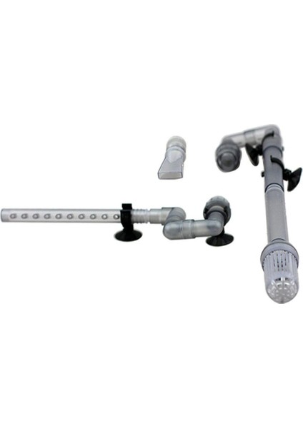 Akvaryum Su Bitki Tankı Girişi Çıkış Borusu 12 / 16 mm. 18 / 24 mm. S - Gri (Yurt Dışından)