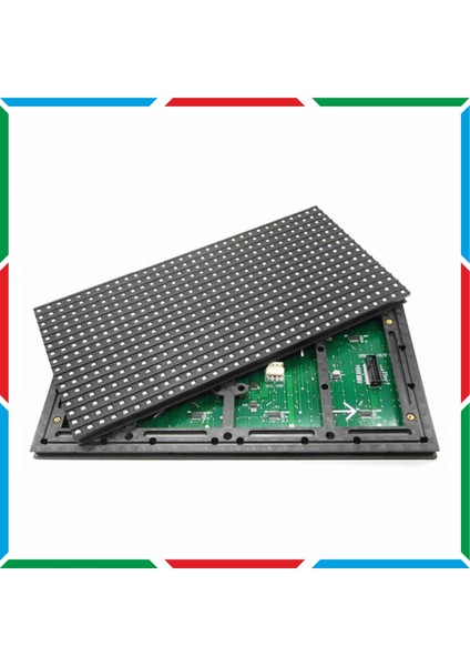 P10 Smd Led Panel Yeşil - 16x32 Cm