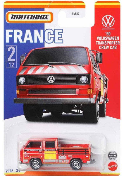 Fransa Araçları Serisi HBL02 - 1/64 '90 Volkswagen Transporter Crew Cab