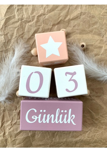 Bi Anne Atölyesi Bebek ve Çocuklar Için Ahşap Anı Küpü Anı Küpü Seti Hamilelik,doğum Fotoğraf Çekimi ve Dekorasyon 52343
