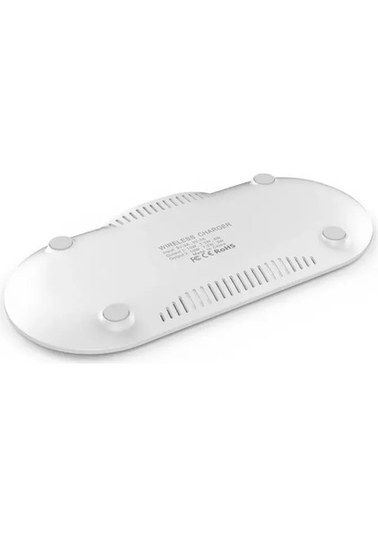 10W 5 V / 9V Kablosuz Çift Cep Telefonu Hızlı Şarj Bazı Tüm Destek İçin Qi Standart Cep Telefonları (Beyaz) (Yurt Dışından) fırsatları