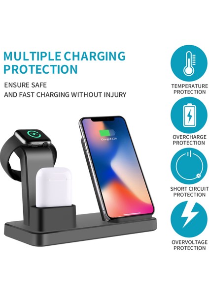 Q12 Hızlı Kablosuz Şarj Iphone, Apple Watch Uyumlu, Airpods ve Diğer Android Akıllı Telefonlar (Gri) (Yurt Dışından) modelleri