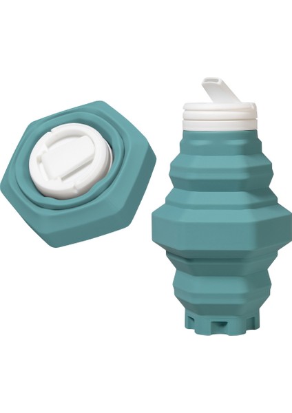 500 ml. Katlanır Su Kupası Silikon Spor Şişesi Açık Sıkıştırılmış Su Şişesi Taşınabilir Seyahat Kupası (Yeşil) (Yurt Dışından)