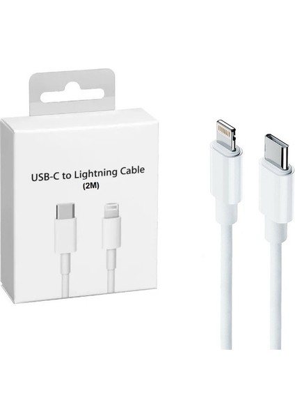 Apple iPhone 13 USB-C to Lightning Hızlı Şarj Kablosu / Data Kablosu 2 Metre Yeni Nesil Type-C Pd Hızlı Şarj 3.0 Amper - MKQ42FE/A