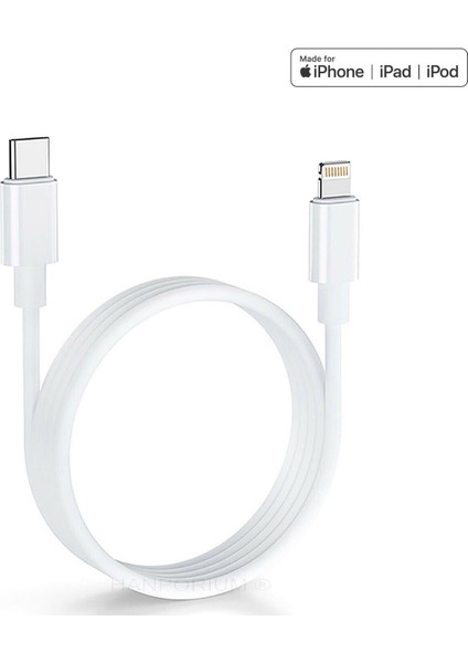 Apple iPhone 13 USB-C to Lightning Hızlı Şarj Kablosu / Data Kablosu 2 Metre Yeni Nesil Type-C Pd Hızlı Şarj 3.0 Amper - MKQ42FE/A