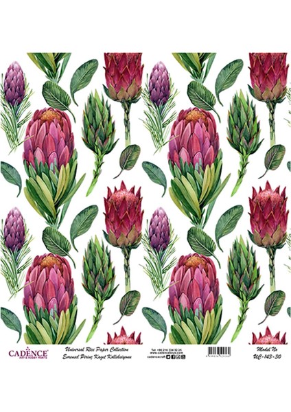 Uc 143 Çiçek Serisi Pirinç Dekopaj 30X30