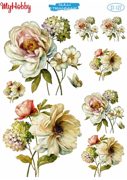 St 127 Çiçek Sulu Transfer 25X35