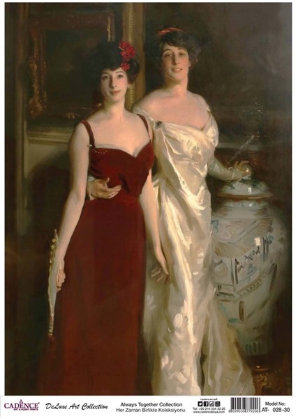 Her Zaman Birlikte Koleksiyonu - AT028 - Kadınlar 30*42 Pirinç Dekopaj