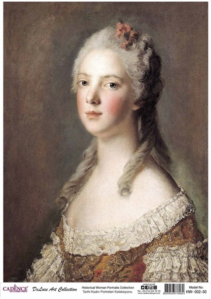 Hw 02 Tarihi Kadın Portreleri Koleksiyonu Pirinç Dekopaj 30X42