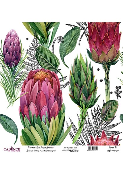 Uc 142 Çiçek Serisi Pirinç Dekopaj 30X30