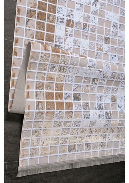 Konfor Senfoni 6176 Modern Dokuma Yıkanabilir Kadife Halı100x200