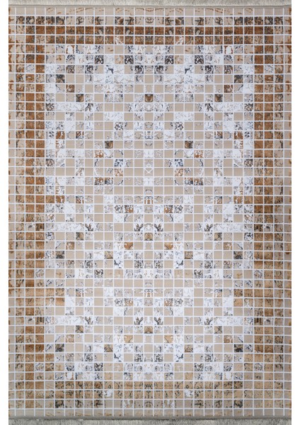 Konfor Senfoni 6176 Modern Dokuma Yıkanabilir Kadife Halı100x200