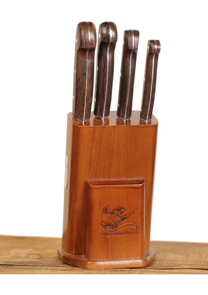 El Yapımı Ahşap 4 Lü Set
