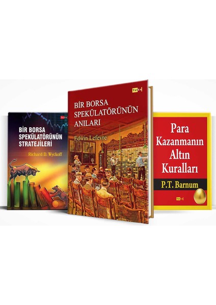Borsa - Yatırımcı Seti - 3 Kitap -Bir Borsa Spekülatörünün Anıları,yatırım,finans,para -Edwin Lefevre