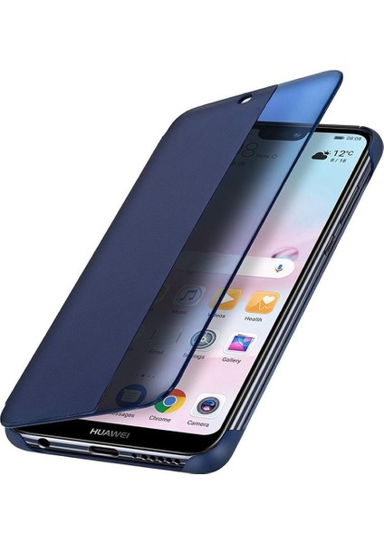 Huawei Mate 30 Lite Yarım Cam Kapaklı Kılıf