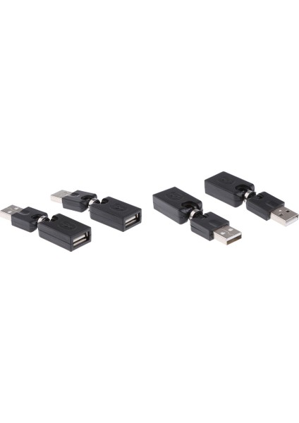 Charmant 4'lü USB Tip-A Erkek Kadın 360 Rotasyon Uzatma Adaptörü Dönüştürücü (Yurt Dışından)