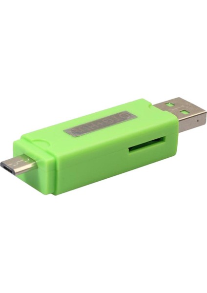 Charmant Mikro USB Otg Hub Adaptörü Tf Kart Okuyucu Smartphone ve Tablet Yeşil Için (Yurt Dışından)
