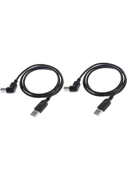Charmant 2x 90 ° Up Açı Yazıcı Kablosu Usb2.0 Erkek Fiş B Tipi Tarayıcı Adaptörü (Yurt Dışından)